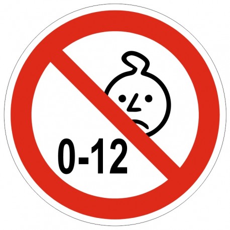 Autocollant interdit à partir de 11 ans