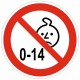 Autocollant interdit à partir de 14 ans