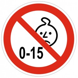 Autocollant interdit à partir de 15 ans