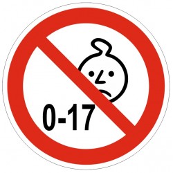 Autocollant interdit à partir de 17 ans