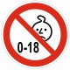 Autocollant interdit à partir de 18 ans
