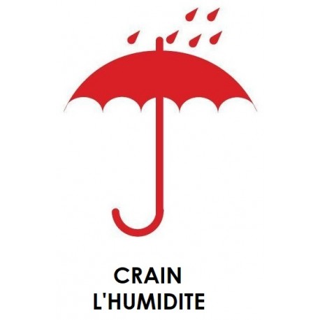 Etiquette craint humidité noir