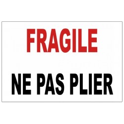 Etiquettes fragile ne pas plier