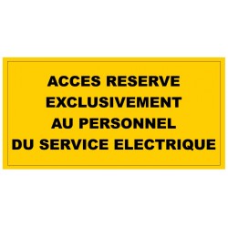 Panneau réservé au personnel du service electrique