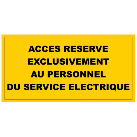 Panneau réservé au personnel du service electrique