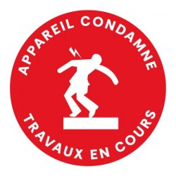 Panneau appareil condanné