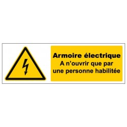 Panneau armoire électrique ouvrir que par personne habilitée