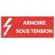 Panneau armoire sous tension