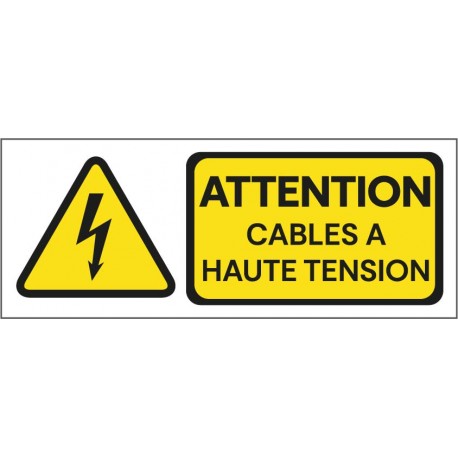Panneau attention cables entérres HT