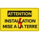 Panneau attention cables haute tension