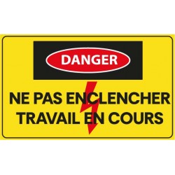 Panneau attention marche automatique couper courant