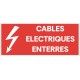 Panneau cables électriques enterres