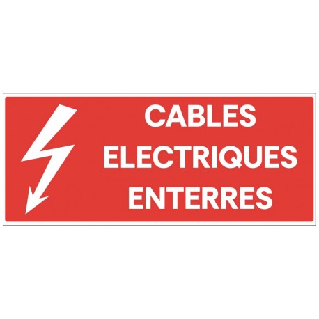 Panneau cables électriques enterres
