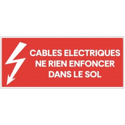 Panneau cables électriques enterres