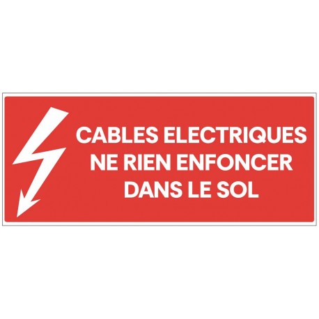 Panneau cables électriques enterres
