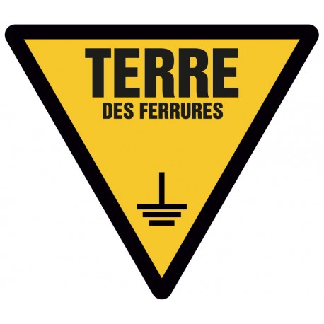 Autocollant prise terre des ferrures