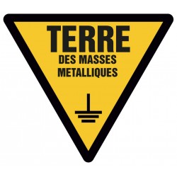 Autocollant prise terre des masses metaliques
