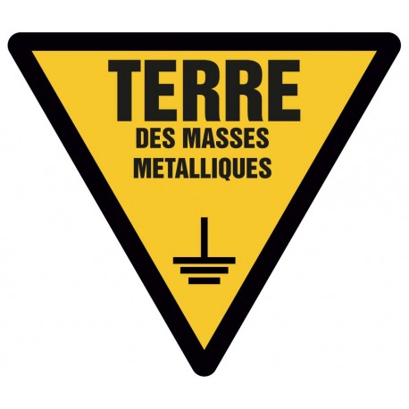 Autocollant prise terre des masses metaliques
