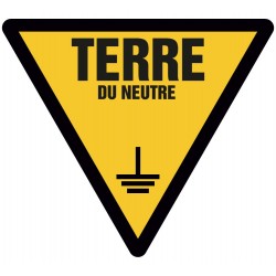 Autocollant prise terre neutre