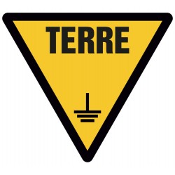 Autocollant prise terre