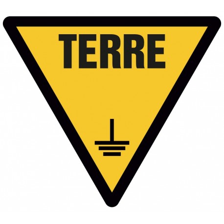 Autocollant prise terre
