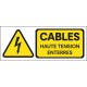Panneau cable haute tension enterré