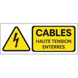 Panneau cable haute tension enterré