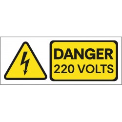 Panneau danger 220 volts