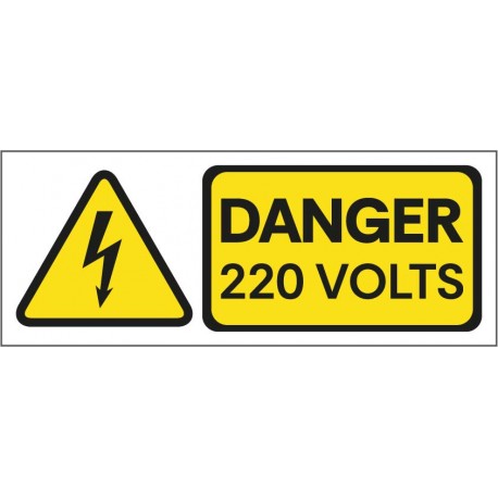 Panneau danger 220 volts