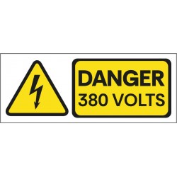 Panneau danger 380 volts