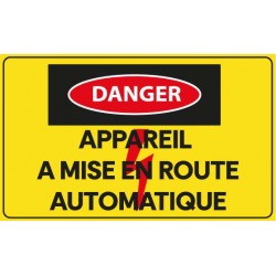 Panneau appareil mise en route automatique