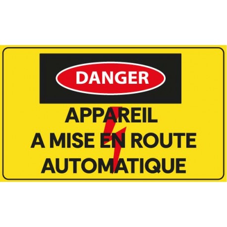 Panneau appareil mise en route automatique