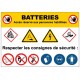 Panneau danger batterie