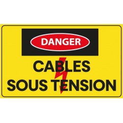 Panneau danger cables sous tension