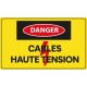 Panneau danger cables haute tension