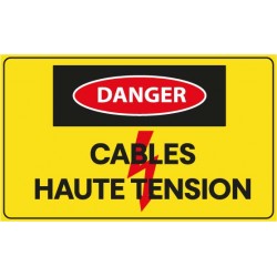 Panneau danger cables haute tension
