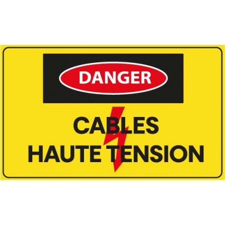 Panneau danger cables haute tension