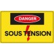 Panneau danger sous tension