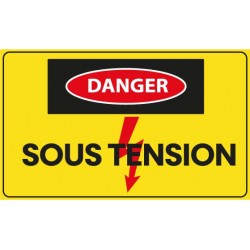 Panneau danger sous tension