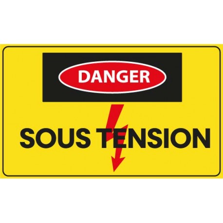 Panneau danger sous tension