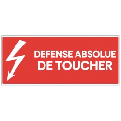 Autocollant défense absolue de toucher électrique