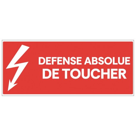 Autocollant défense absolue de toucher électrique