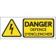 Panneau danger défense d'enclencher