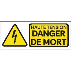 Panneau haute tension danger de mort