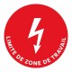 Panneau limite de zone de travail