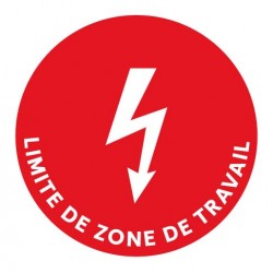 Panneau limite de zone de travail