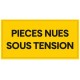 Panneau pièces nues sous tension