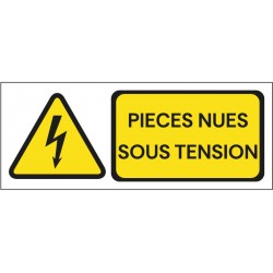 Picto pièces nues sous tension