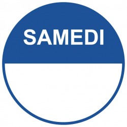 Etiquette Autocollant samedi