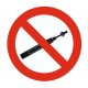 Panneau signalétique cigarette électronique interdit